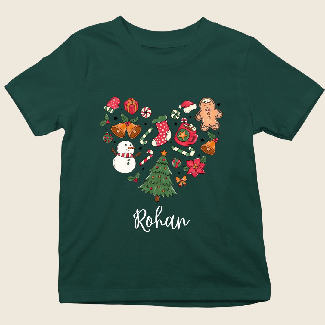 Christmas Heart kids Christmas tee