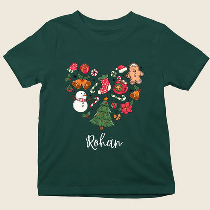Christmas Heart kids Christmas tee