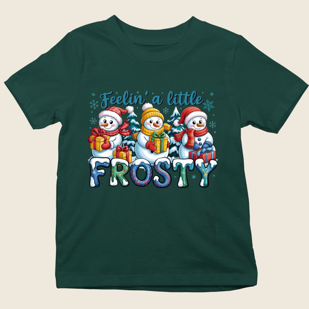 Frosty kids Christmas tee
