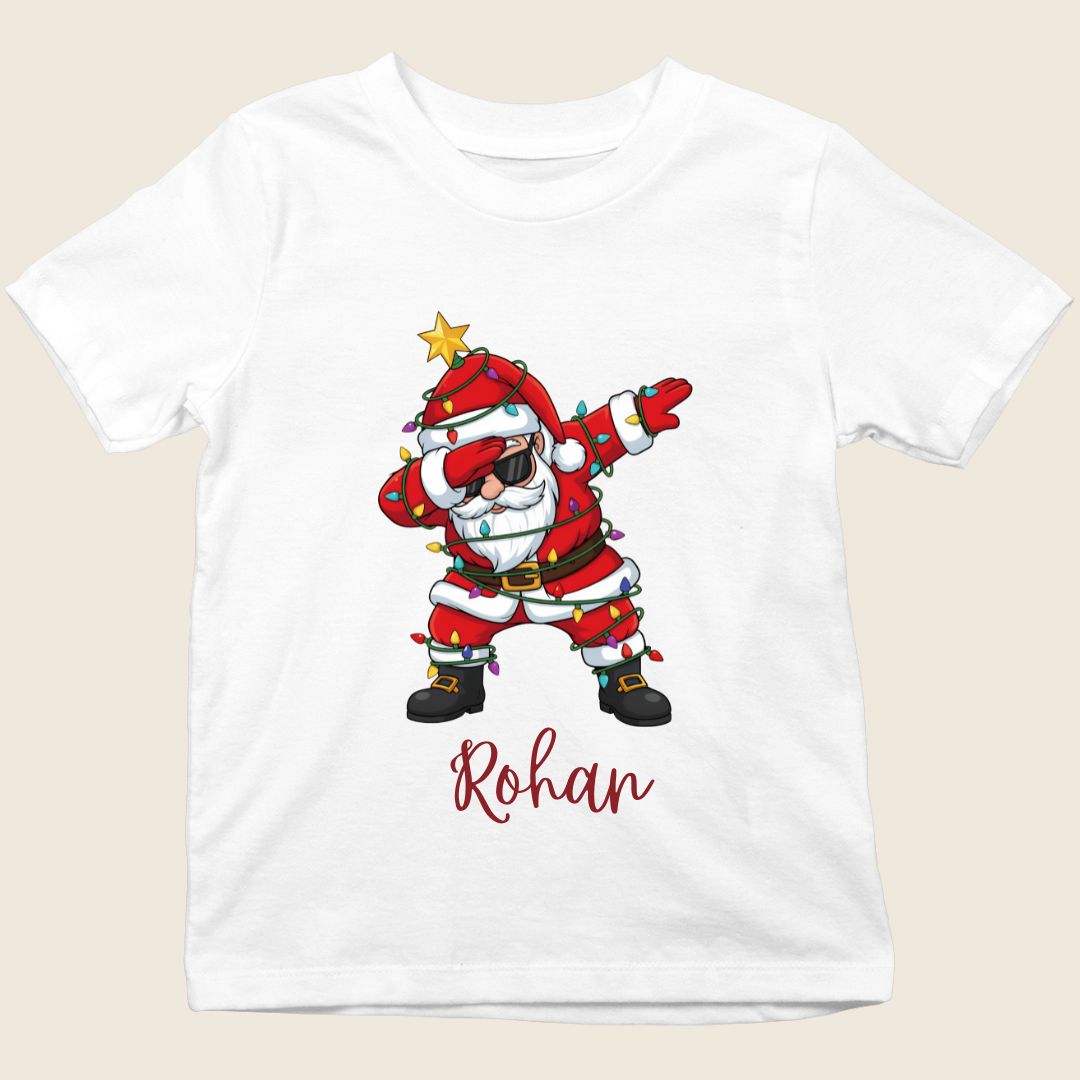 Santa Claus kids Christmas tee