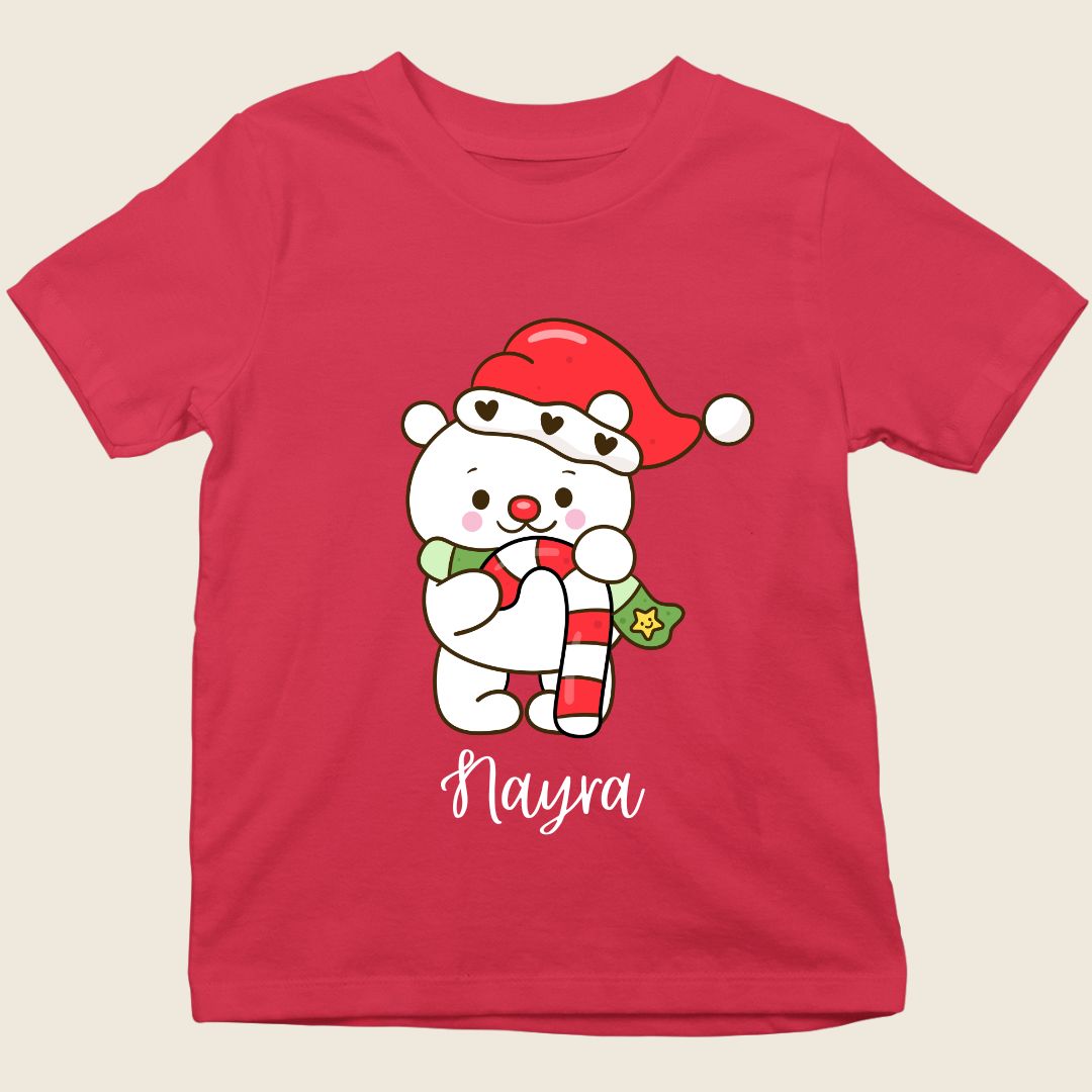 Snow Bear kids Christmas tee